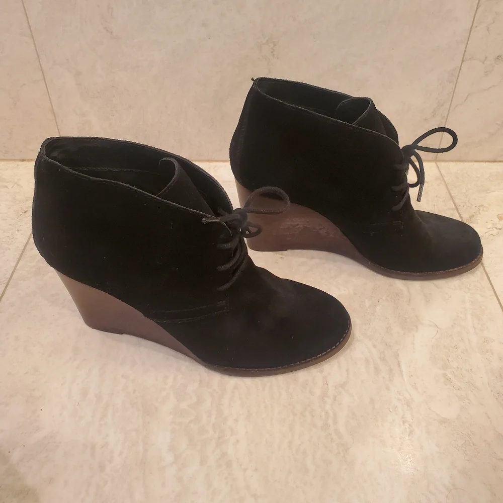 Lucky Brand Yamene Wedge Ankle Boots, Women's Size 9M, Black - Picture 6 of 6